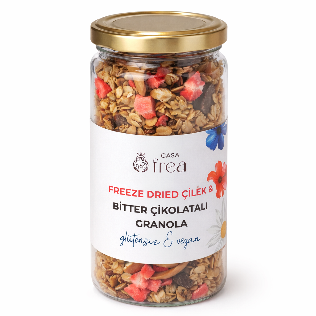 Freeze Dried Çilekli & Bitter Çikolatalı Granola
